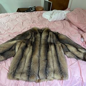 Fur coat. Fox. Size medium. Vintage 1987. Good condition